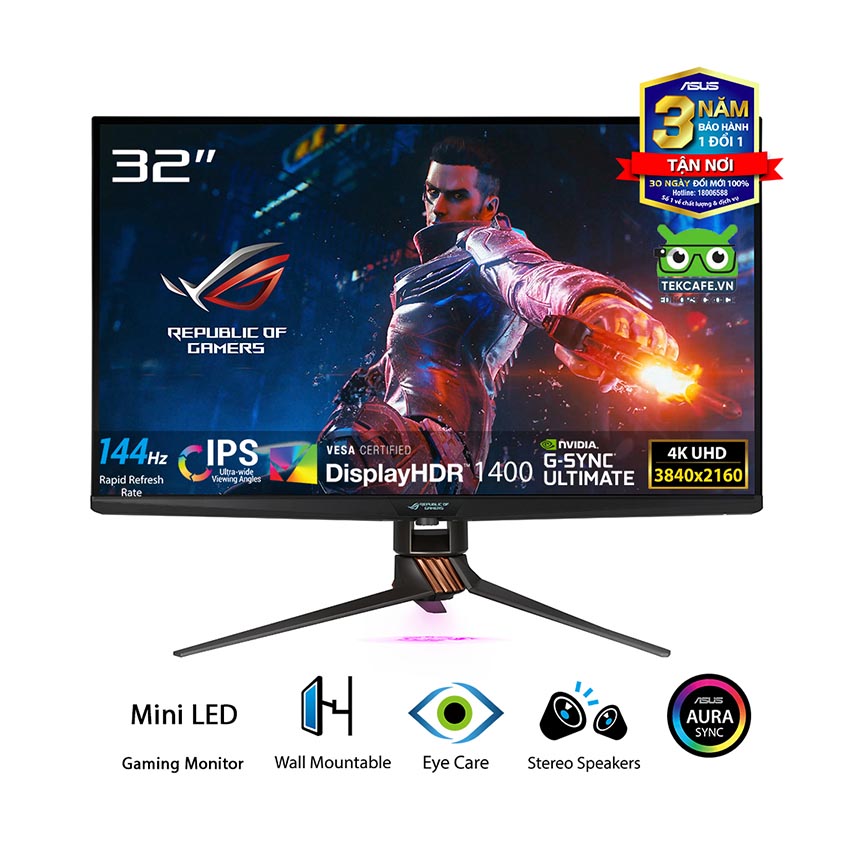 Màn hình Asus PG32UQX (32inch/UHD/IPS/144Hz/4ms/500nits/HDMI+DP+USB+Audio/GSync)