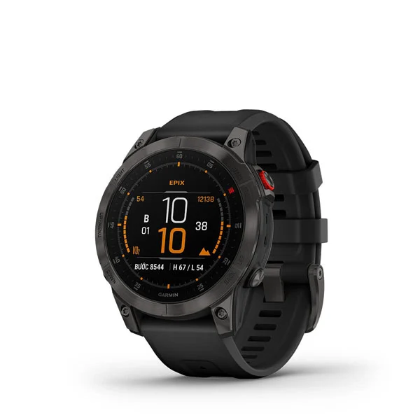 Bạn đang tìm kiếm một chiếc đồng hồ thông minh chất lượng với thiết kế sang trọng? Đừng bỏ lỡ bức ảnh của Đồng hồ thông minh Garmin Epix (Gen 2) Sapphire - Titan màu đen. Với nhiều tính năng đa dụng như GPS, phát nhạc, bộ đếm thể lực, đồng hồ này sẽ là người bạn đồng hành đáng tin cậy cho mọi hoạt động của bạn.