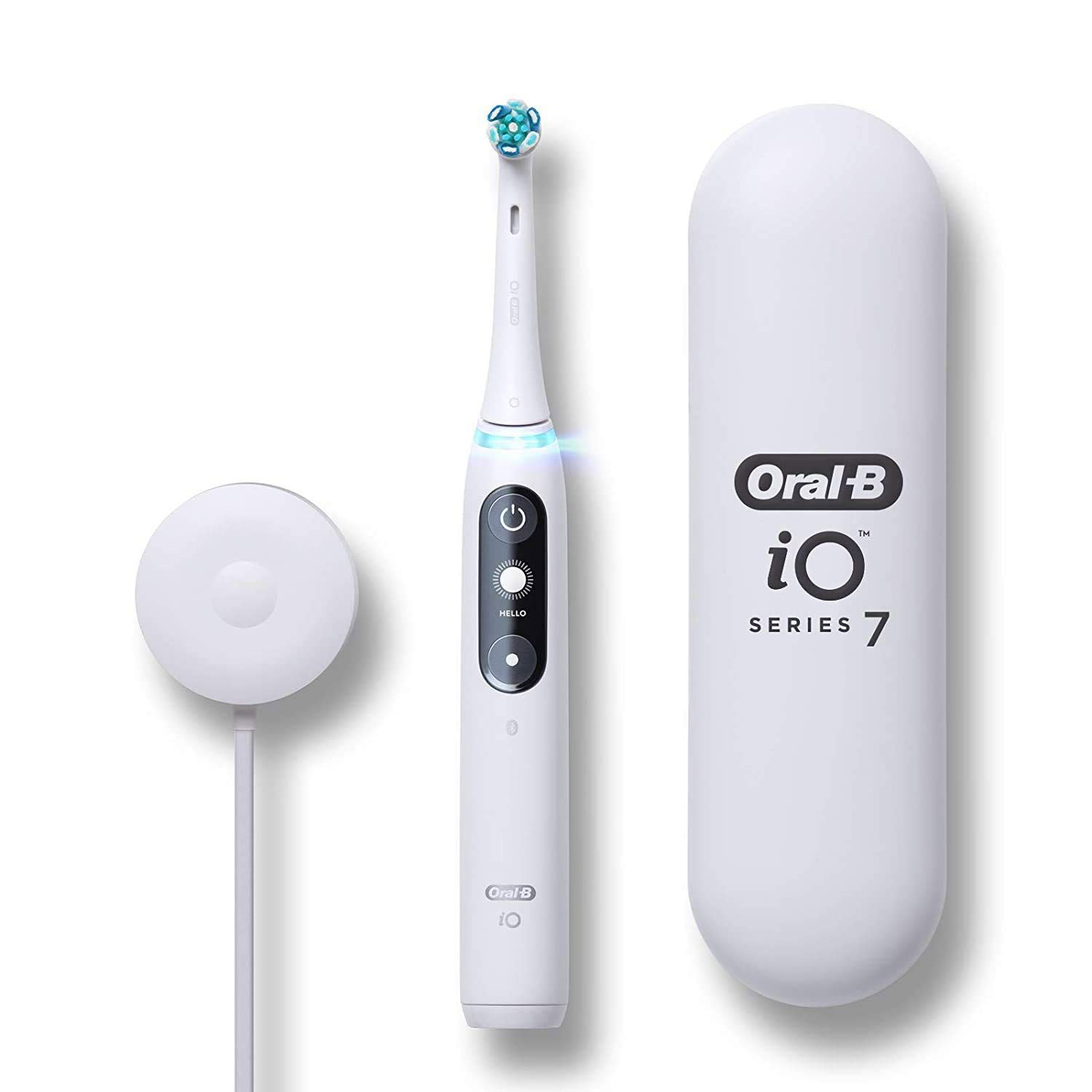 Bàn chải đánh răng điện Oral-B iO Series 7 sẽ là sự lựa chọn hoàn hảo để mang lại cho bạn hàm răng khỏe mạnh và răng trắng sáng. Hãy sở hữu ngay bộ đôi Set 2 trắng tinh khiết để trải nghiệm sự khác biệt của công nghệ PINI tuổi thọ và trải nghiệm vị giác đầy thú vị.